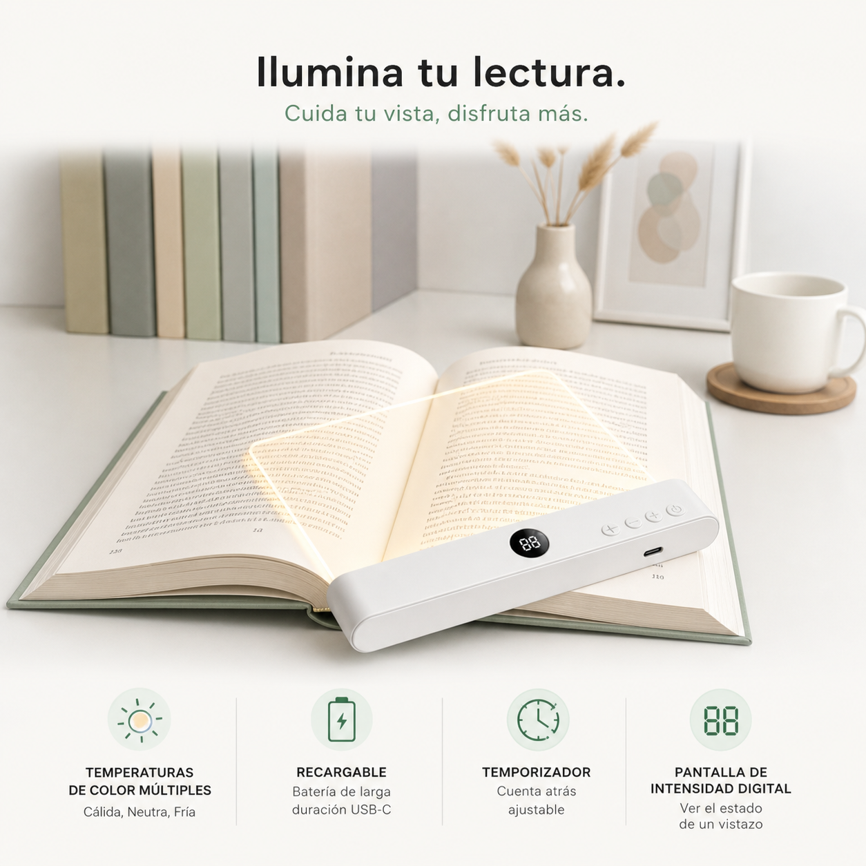 Panel LED Portátil Para Lectura Nocturna